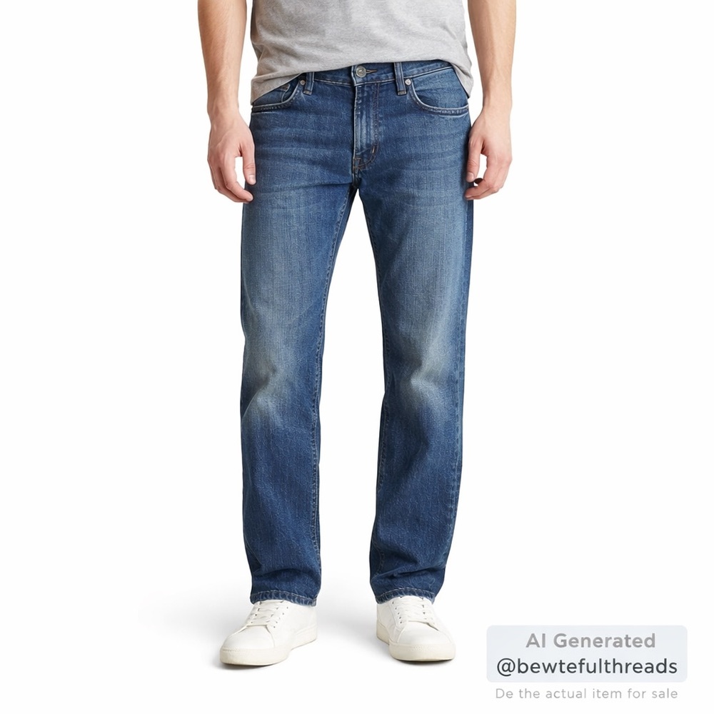 Mavi Zach Straight Leg Jeans – Men’s 32 – Blue Stretch Denim